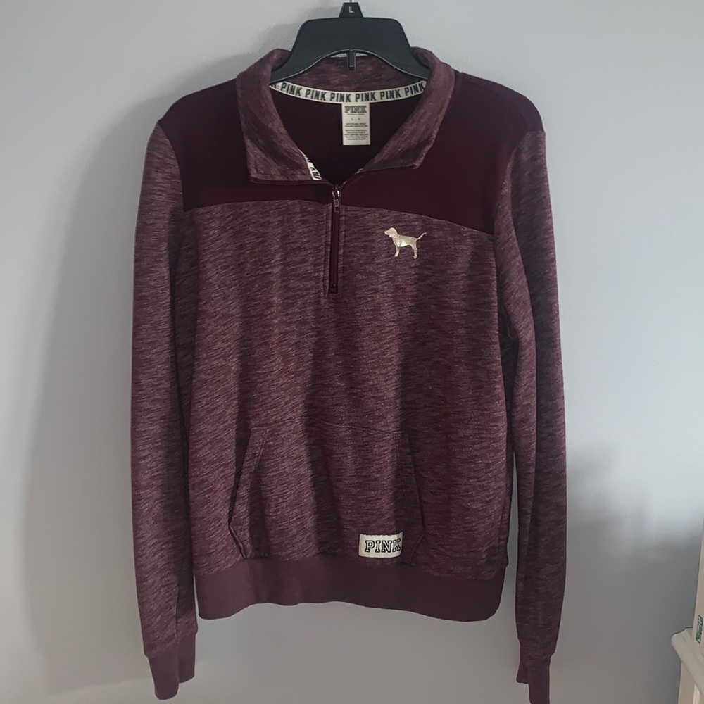 VS pink quarter zip